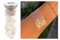 Phân hủy sinh học Glitter cho da + tóc + râu - đồ trang trí sáng bóng lấp lánh - Bụi kim tuyến 10g (Trắng)