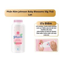 Phấn Johnson’s Baby rôm sẩy 50g – Nắp hồng