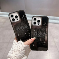 Phấn lấp lánh sang trọng Camellia Vỏ bảo vệ cho IPhone 15 Pro Max 14 Pro 13 12 16 11 Ốp lưng Giảm xóc 12 Promax