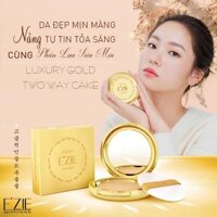 Phấn Lụa Tinh Chất Vàng E’ZIE Prect Gold Two Way Cake/ Phấn Nén Siêu Mịn Che Phủ Hoàn Hảo