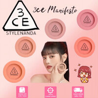 Phấn Má Hồng 3CE Mood Recipe Face Blush [Nude Peach- Mono Pink- Rose Beige- Full Off Charm-Kinda Shy]