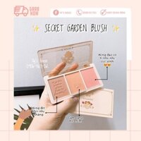 Phấn má hồng Hold Live, phấn má 3 ô Secrect Garden Blush nội địa Trung