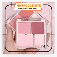 Phấn Má Hồng Judydoll 4 Ô Màu Má Hồng Kem Và Nắt Sáng Tự Nhiên Làm Sáng Gương Mắt Cho Mọi Tone Da 9g