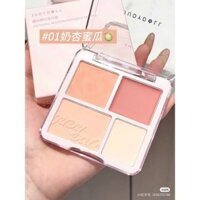 Phấn má hồng Judydoll 4 ô Màu má hồng và bắt sáng Tự Nhiên Làm Sáng Gương mặt Cho Mọi Tone Da 9g
