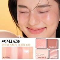 Phấn má hồng Judydoll 4 ô, màu má hồng và bắt sáng tự nhiên