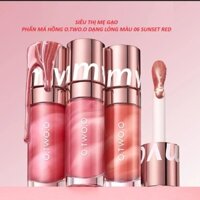 Phấn Má Hồng O.TWO.O Dạng Lỏng Trang Điểm Cho Má, Lâu Trôi & Mượt Mà Màu - 06 Sunset Red