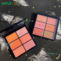 Phấn má hồng sáu màu tự nhiên Cozy Makeup Lovers Contour Powder Công thức lâu trôi Trang điểm thời trang tiện lợi Phấn má hồng cà rốt Sắc thái đa dạng Phấn má hồng lâu trôi wine01