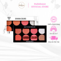 Phấn má hồng Sivanna 8 ô Tạo Khối và Bắt Sáng Sivanna Ultra Brush Palette HF319 Duduhouse