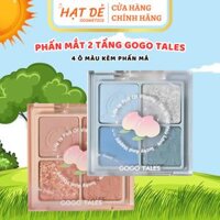 Phấn mắt 2 tầng 4 ô màu kèm phấn má GOGO TALES