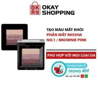 Phấn Mắt 3 màu Missha Triple Shadow No.1 Brownie Pink 1.5g (hàng chuấn giá tốt)