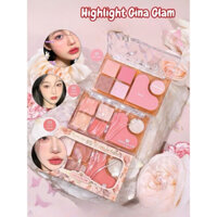 Phấn mắt kèm má hồng và bắt sáng Gina Glam G09