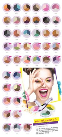 Phấn Mắt Mira Tricolor Eyeshadow 3 Màu Thời Trang 3.7g B588 - 08