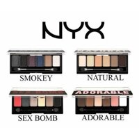 PHẤN MẮT NYX EYESHADOW PALETTES 6 MÀU NYX NATURAL - SEX BOMB - SMOKEY