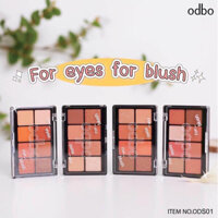 Phấn Mắt Odbo 2 Tầng Với Bảng Mắt 8 Ô Và 2 Ô Má Hồng