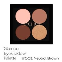 Phấn Mắt Trang Điểm C’Choi – Glamour Eyeshadow Palette – #001 Tông Nâu Đồng – Neutral Brown