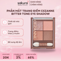 Phấn mắt trang điểm Cezanne Bitter Tone Eye Shadow 4 ô bền màu, lâu trôi 4,5g Menard