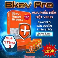 Phần mềm diệt virus Bkav Pro 1PC bản quyền 1 năm