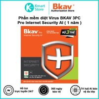 Phần Mềm Diệt Virus BKAV Pro Internet Security AI 1 năm - Hàng Chính Hãng - 3PC