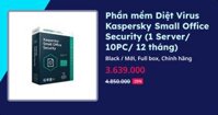 Phần mềm Diệt Virus Kaspersky Small Office Security (1 Server/ 10PC/ 12 tháng) (Black - Mới, Full box, Chính hãng)