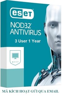 Phần mềm ESET NOD32 ANTIVIRUS 3 USER 1 YEAR - Bản quyền 3 Máy1 Năm - Hàng Chính Hãng - Online