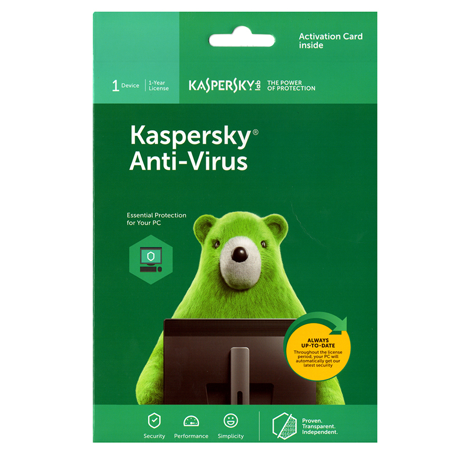 Phần mềm Kaspersky Anti-Virus KAV1U