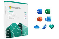 Phần mềm Microsoft 365 Family | 12 tháng | Dành cho tối đa 6 người | 5 thiết bị/người | Word, Excel, PowerPoint | 1TB OneDrive