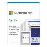 Phần mềm Microsoft 365 Family (1 năm, 6 tài khoản, 1TB OneDrive/người)