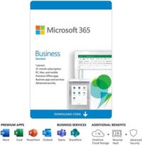 Phần mềm Microsoft 365 Business - 12 tháng - Dành cho 1 người - 5 thiết bị/tài khoản - Word, Excel, PowerPoint - 1TB OneDrive for Business - Outlook (Key điện tử)