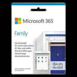 Phần mềm Microsoft Office 365 Family English APAC EM Subscr 1YR Medialess P6_ 6GQ-01144