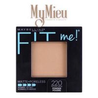 Phấn Mịn Lì Tự Nhiên MAYBELLINE Fit Me Matte + Poreless Tông 220 Natural Beige Cho Da Thường 8,5Gr