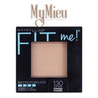 Phấn Mịn Lì Tự Nhiên MAYBELLINE Fit Me Matte + Poreless Tông 130 Buff Beige Cho Da Sáng 8,5Gr