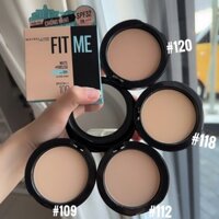 Phấn nén Maybelline FIT ME kiềm dầu 16H, chống nắng SPF32 (Bao bì mới)