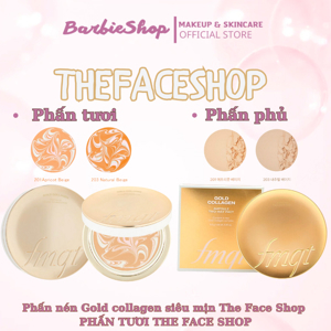 Phấn nền The Face Shop Gold Collagen Ampoule Cover Cake V203