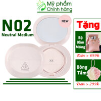 Phấn Nước 3CE Bare Cover Cushion 15g Màu N02 Neutral Medium Tone Mịn Lì [CHÍNH HÃNG CHECK HIDDEN TAG]