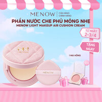Phấn nước che phủ mỏng nhẹ Menow Light Makeup Air Cushion Cream Pink Series 12gr