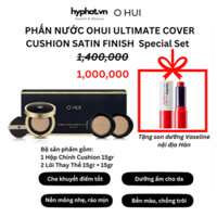 Phấn nước cho lớp nền Satin trong suốt OHUI Ultimate Cover Cushion Satin Finish [tặng thêm 2 lõi]