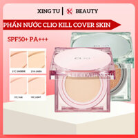 Phấn Nước Clio Kill Cover Skin Fixer Cushion SPF50+ PA+++ mịn lì mỏng nhẹ  21C Lingerie (Xanh Lá) - Xingtu Beauty