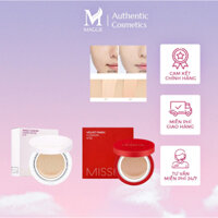 Phấn nước cushion Missha cover lasting Hồng - Phấn Nước Missha Velvet Finish Cushion 1 lõi đỏ