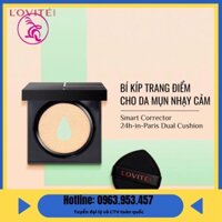 Phấn nước đa chức năng - 5 in 1 bí kíp làm đẹp cho da mụn L’ovité Smart Corrector 24-Hour-in-Paris Dual Cushion