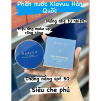 Phấn Nước Dưỡng Ẩm Klavuu Blue Pearlsation High Coverage Marine Collagen Aqua Cushion (Xanh)
