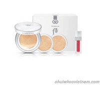 Phấn Nước Dưỡng Trắng Cushion Whoo Radiant White Moisture Set Hộp Chính Kèm 2 Lõi Tặng Son