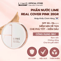 Phấn Nước Kiềm Dầu 20gr LIME Real Cover Pink Cushion Chống Nắng SPF50+ PA+++ Che Phủ Tốt _ Mỹ Phẩm Hàn Quốc Chính Hãng