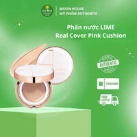 Phấn Nước Kiềm Dầu 20gr LIME Trắng Real Cover Pink Cushion Chống Nắng SPF50+ PA+++ Che Phủ Tốt _ Cushion cho da dầu mụn