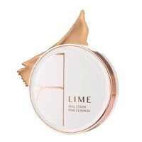 Phấn nước LIME Real Cover Pink Cushion Vỏ Trắng cho Da Thường - Da Dầu SPF50+ PA++++