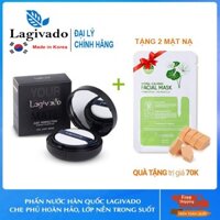 Phấn nước trang điểm Hàn Quốc che khuyết điểm, kiềm dầu tốt Lagivado Just Perfection Cushion Foundation - 2 tông màu 14g