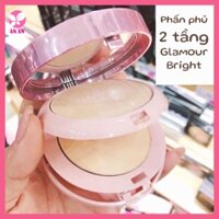 Phấn phủ 2 tầng Glamour Bright Thái Lan cao cấp, Phấn phủ có nhũ siêu mịn tự nhiên kiềm dầu chính hãng