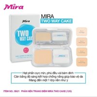 Phấn Phủ Dạng Nén, Phấn Nền Trang Điểm Và Chống Nắng,Che Khuyết Điểm Mira Two Way Cake (12g) Mỹ Phẩm