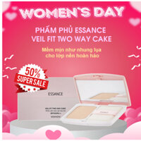 Phấn phủ Essance Veil Fit Two Way Cake: Kiềm dầu, chống nắng, bảo vệ da tối ưu