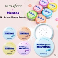 Phấn Phủ Innisfree bột kiềm dầu MENTOS NO SEBUM MINERAL POWDER mẫu Limited 2020
