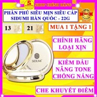 Phấn phủ kiềm dầu dạng nén tốt chính hãng Sidumi hàn quốc phấn phủ nén cho da dầu mụn khô nhạy cảm chống nắng nâng tone